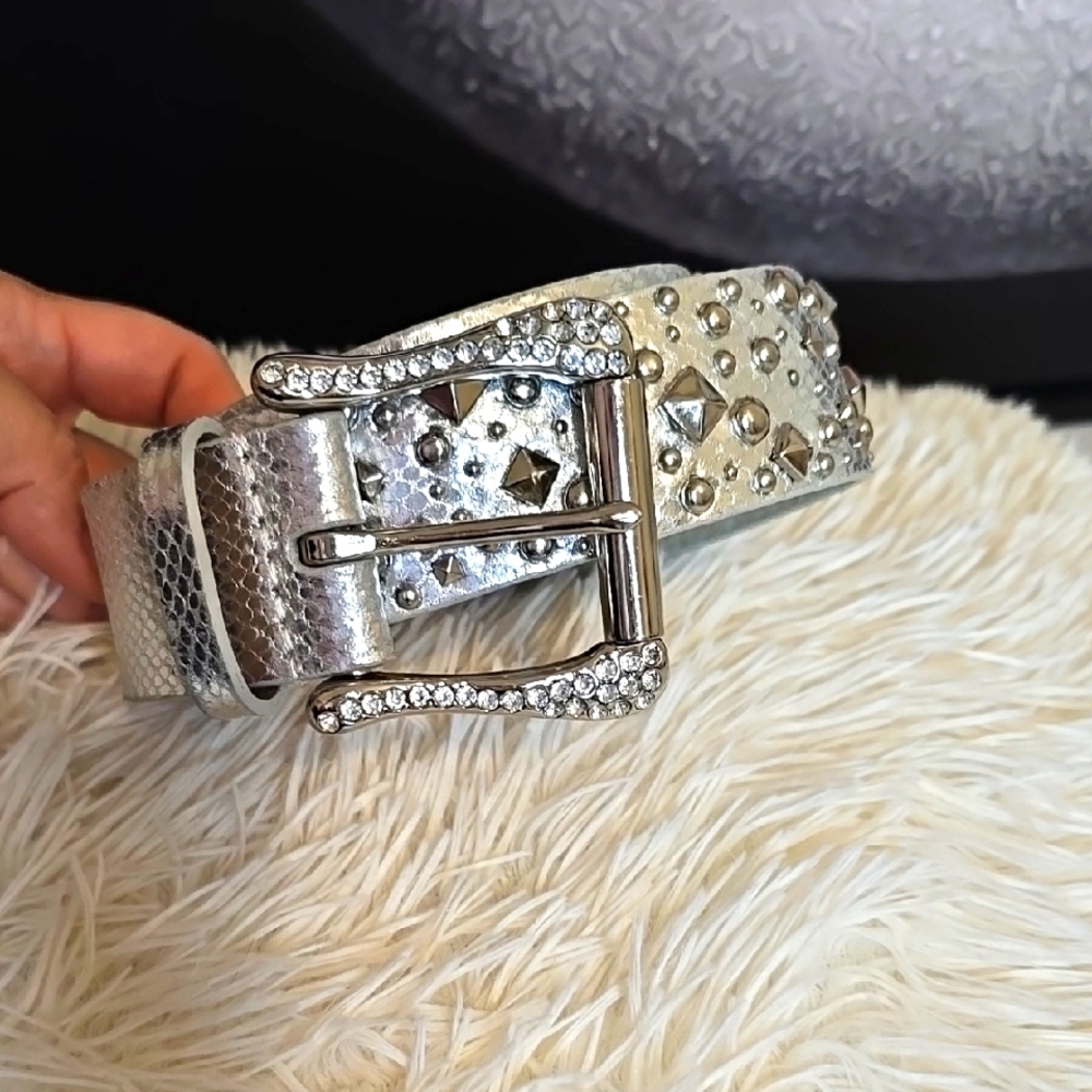 Guess Silver Studded Women's Belt